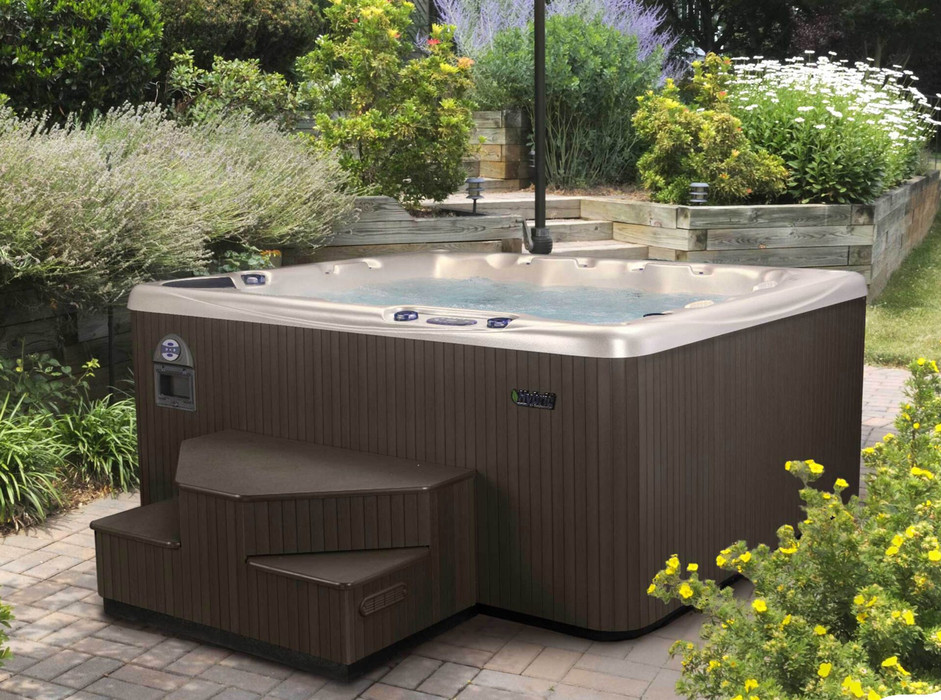 Beachcomber Backyard Backyard Hot Tub with Garden